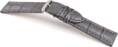 Horlogeband Kalimat Grijs - Leer - 20mm
