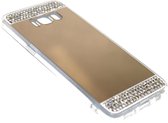 Spiegel diamanten hoesje goud Geschikt voor Samsung Galaxy S8