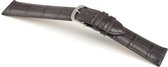 Horlogeband Lausanne Grijs - Leer - 20mm