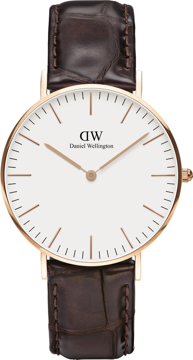 Daniel Wellington Classic York - Horloge - Zwart - Ø 36 mm