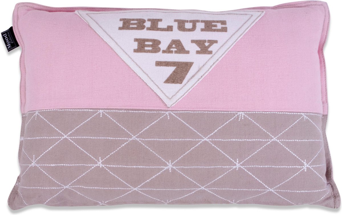 In The Mood Blue Bay - Sierkussen - 30x45 cm - Roze