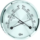 Barigo 8861 comfortmeter - thermometer hygrometer - metaal -  Ø 8,5 cm