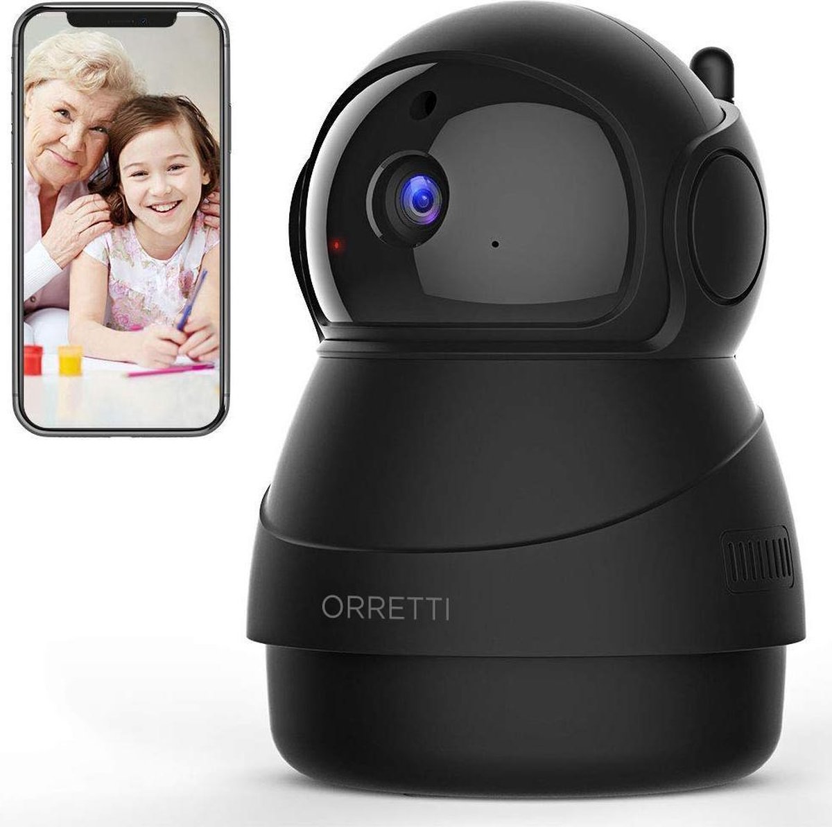 Convient pour Babyphone vidéo sans fil 1080p Wifi caméra de sécurité Ip  Vision nocturne Surveillance à 360 degrés pour animaux de compagnie Mini