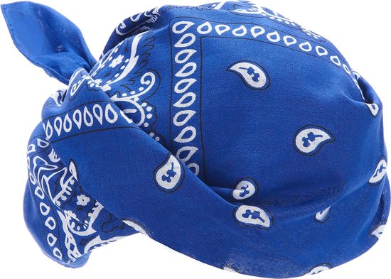 Weinig ei behandeling NINGBO PARTY SUPPLIES - Blauwe bandana - Accessoires > Haar accessoire |  bol.com