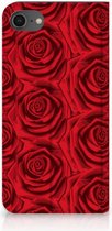 Bookcase Geschikt voor iPhone SE (2020/2022) - Geschikt voor iPhone 7/8 Hoesje Red Roses