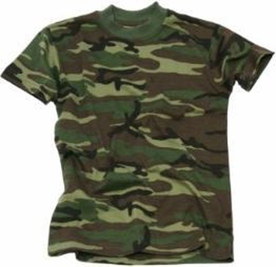 Kinder T-shirt leger camouflage