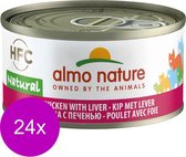 Almo Nature Hfc Cat Natural Can 70 g - Nourriture pour chats - 24 x Poulet & Foie