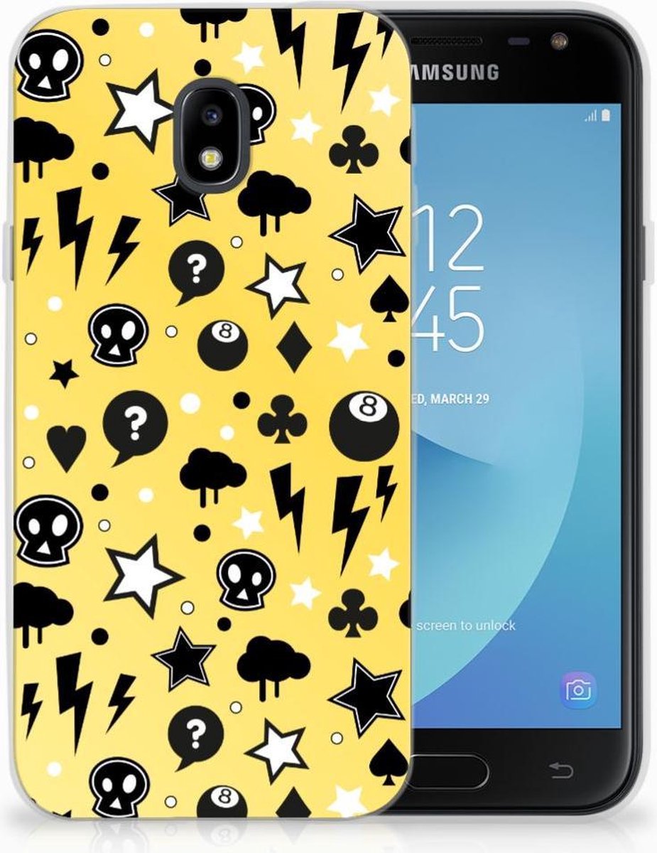 Silicone Back Case Samsung Galaxy J3 2017 Punk Geel