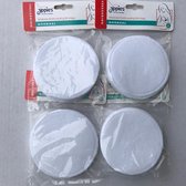 Zoogcompressen - Wasbare Borstvoeding BH-inleg - Normaal - Katoen - Wit - 4 x 6 stuks