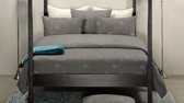 De Witte Lietaer Snow - Flanel - Dekbedovertrek - Lits-jumeaux - 240x200/220 cm + 2 kussenslopen 60x70 cm - Charcoal Gray