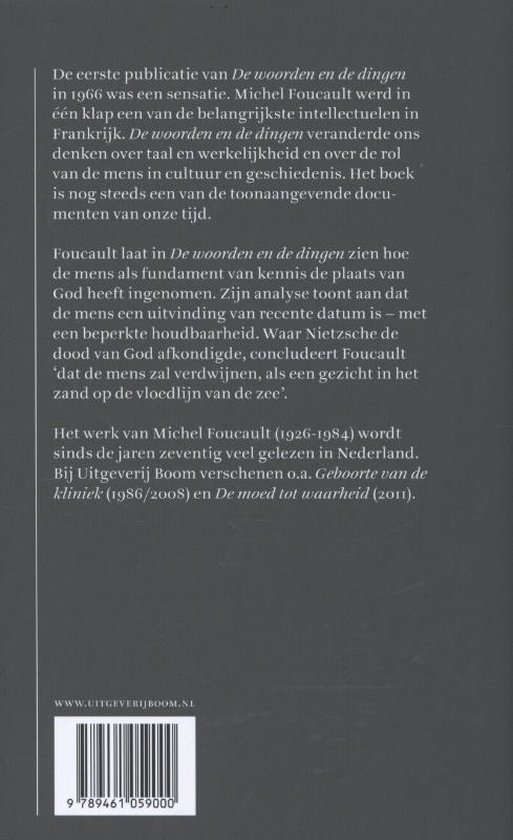 De Woorden En De Dingen 9789461059000 Michel Foucault Boeken