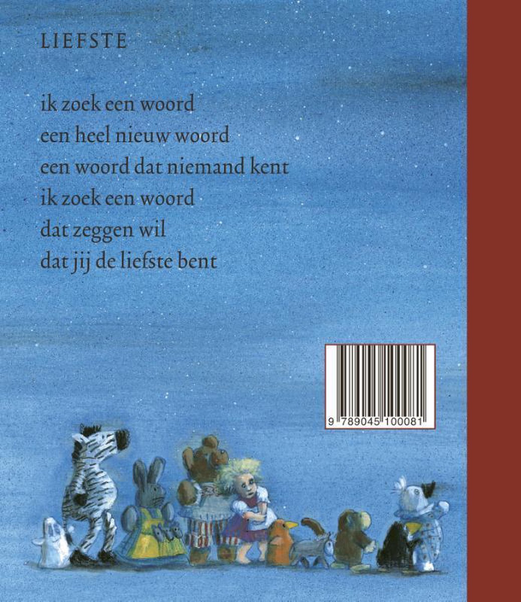 Boek pagina met tekst en tekeningen van dieren en een meisje.