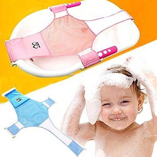 Hangmatje voor in babybadje( roze)