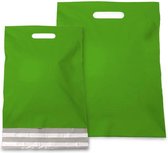 Verzendtassen Groen | 30 x 40 cm | retourstrip 70 micron (kleding webshop) - 20 stuks