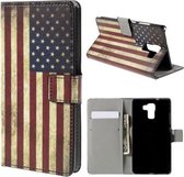 Huawei Honor 7 - Flip hoes, cover, case - PU leder - PC - USA Vlag