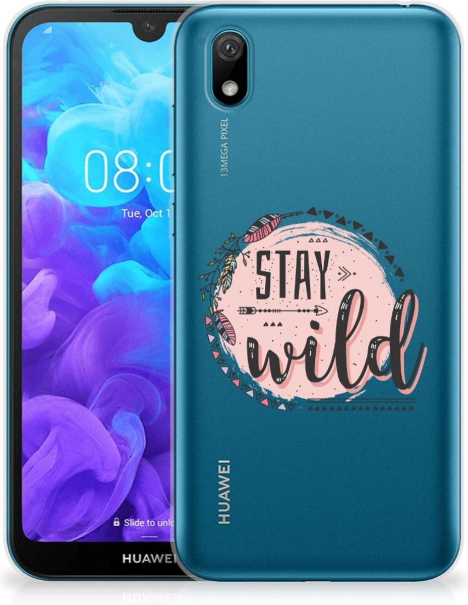 Huawei Y5 (2019) Telefoonhoesje met Naam Boho Stay Wild