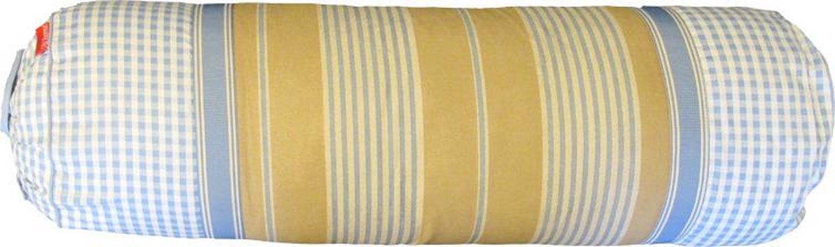 Marieke at Home Natural Stripe - Sierkussen (Nekrol) - 18x60 cm - Blue
