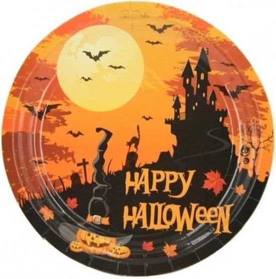 inzet scannen Geleend Happy Halloween bordjes 10 stuks | bol.com