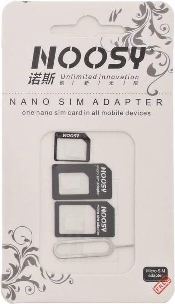 Noosy nano-SIM adapter kit 3-pack - Noosy