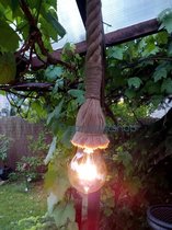 Touwlamp vintage 1x2 meter, inclusief: lamp en plafondplaat
