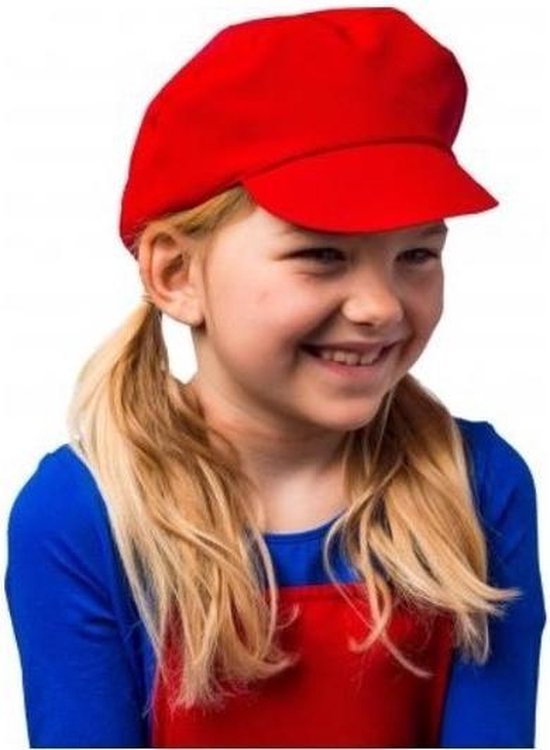 Mario kinder verkleed pet/muts rood bol.com