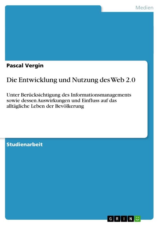 Die Entwicklung und Nutzung des Web 2.0 - cover