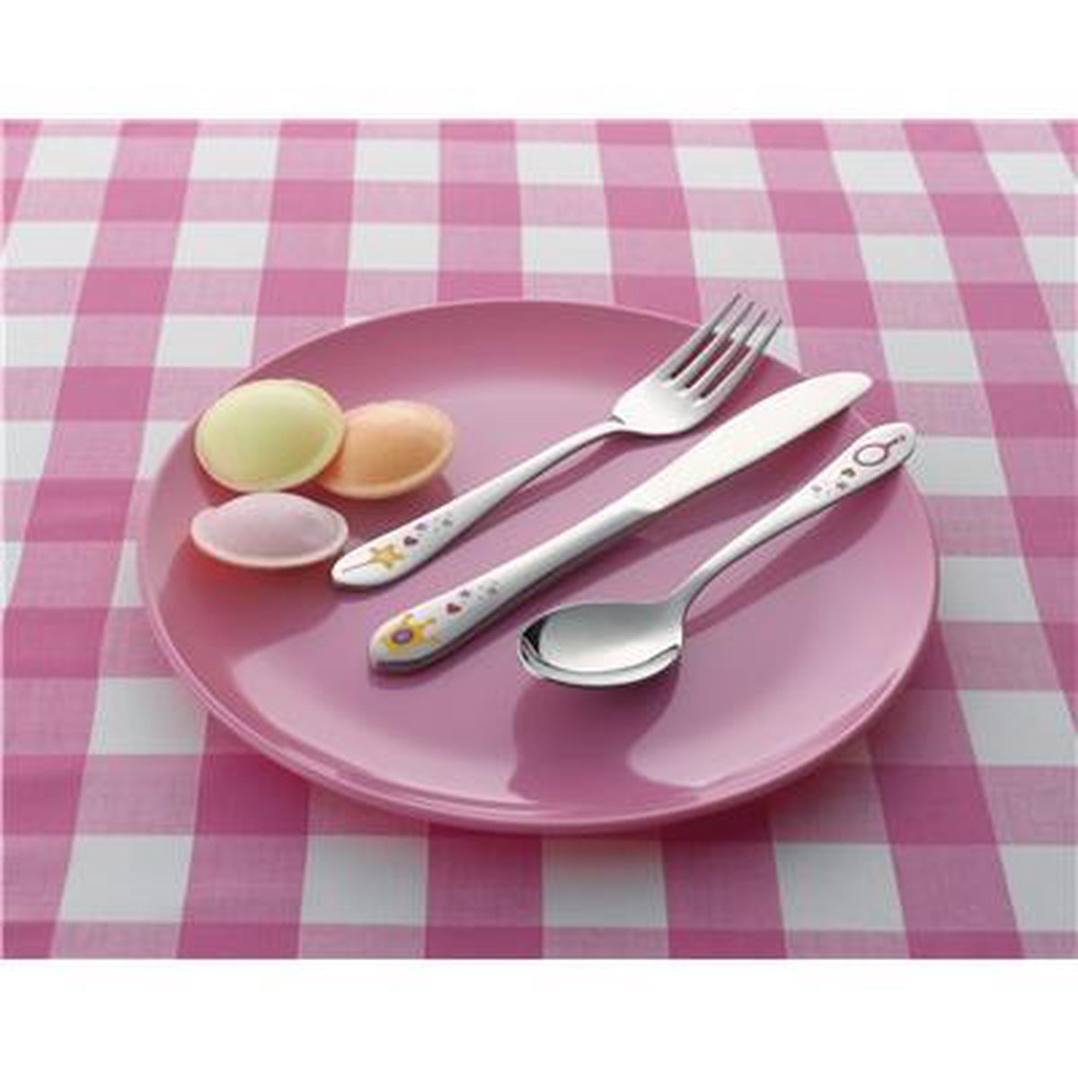 Couvert AMEFA Coffret 3 couverts enfant princess - - Argent - Inox