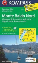Kompass WK691 Monte Baldo Nord, Altopiano di Brentonico, Malcesine, Nago