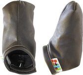 Chocolate Brown Babyslofjes van echt bio-leer L