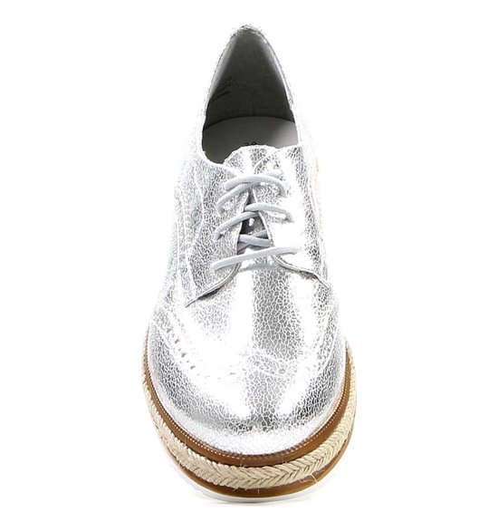 Tamaris - 1/23709/28 - Oxford schoenen - Dames - Maat 41 - Zilver - 944  -Silver Crack | bol.com