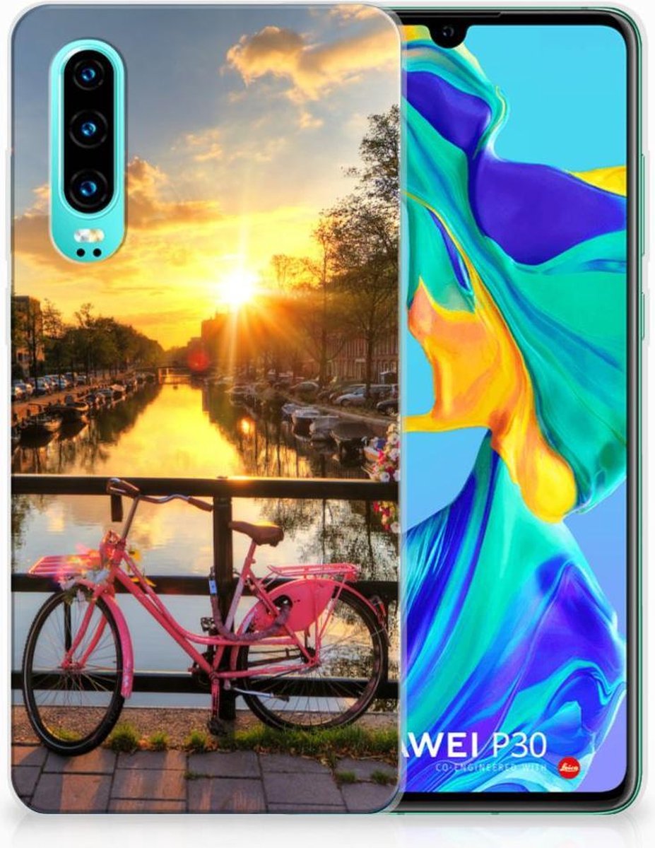 Huawei P30 Siliconen Back Cover Amsterdamse Grachten