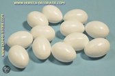 Decoratie Eieren, wit, 12 stuks - 45x65 mm