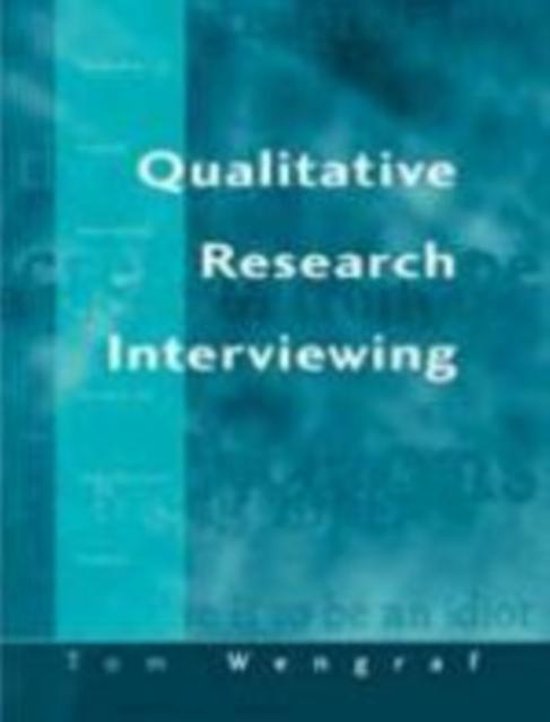 qualitative research interviewing biographic narrative and semi structured methods
