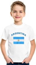 Kinder t-shirt vlag Argentina Xs (110-116)