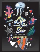 Life Under the Sea Coloring Book Midnight Edition