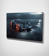 Lamborghini Terzo Millennio Canvas - 120 x 80 cm - Auto - Schilderij - Canvas - Slaapkamer - Wanddecoratie  - Slaapkamer - Foto op canvas