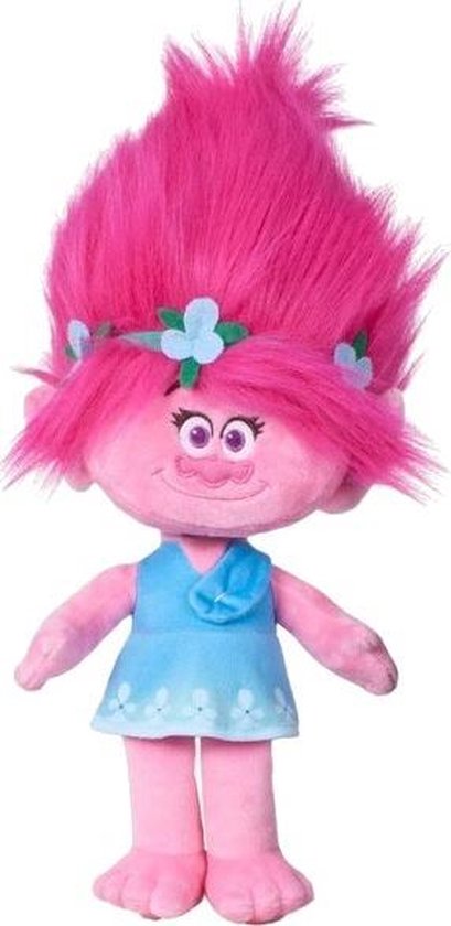 Poppy Knuffel Trolls Roze 40 Cm