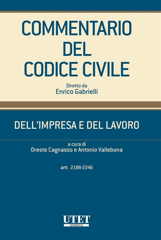Dell'impresa e del lavoro, artt. 2188-2246 - vol. IV - cover
