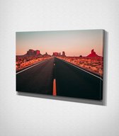 Oljato-Monument Valley, United States Canvas - 60 x 40 cm - Landschap - Schilderij - Canvas - Slaapkamer - Wanddecoratie  - Slaapkamer - Foto op canvas