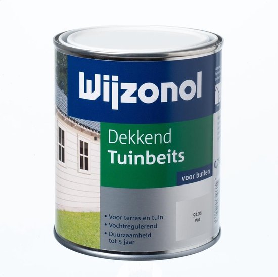 Wijzonol Dekkend Tuinbeits - 0,75 liter - Wit