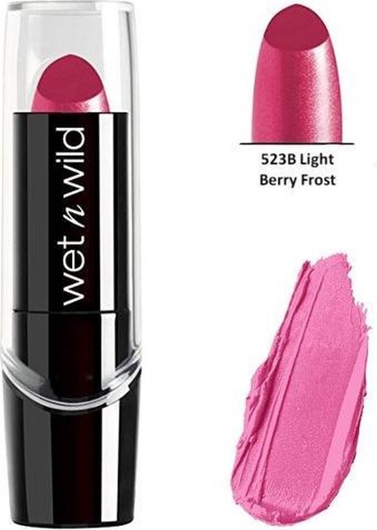 WET N WILD Silk Finish Lippenstift – Light Berry Frost, 3,7 G, Mit Vitamin E & Aloe Vera