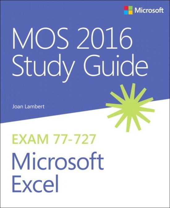 MOS 2016 Study Guide for Microsoft Excel - cover