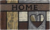 deurmat ruco style wooden heart 45x75cm