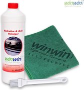 wiwinCLEAN Oven & Grillreiniger 1000 ml + Multifunctionele Doek + Kwast