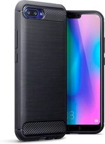 Honor 10 TPU Case hoesje - CaseBoutique - Effen Zwart - TPU (Zacht)