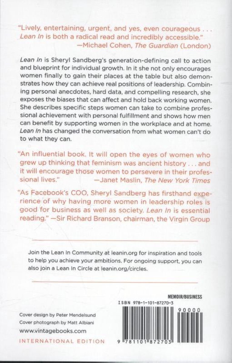 Lean In - back cover