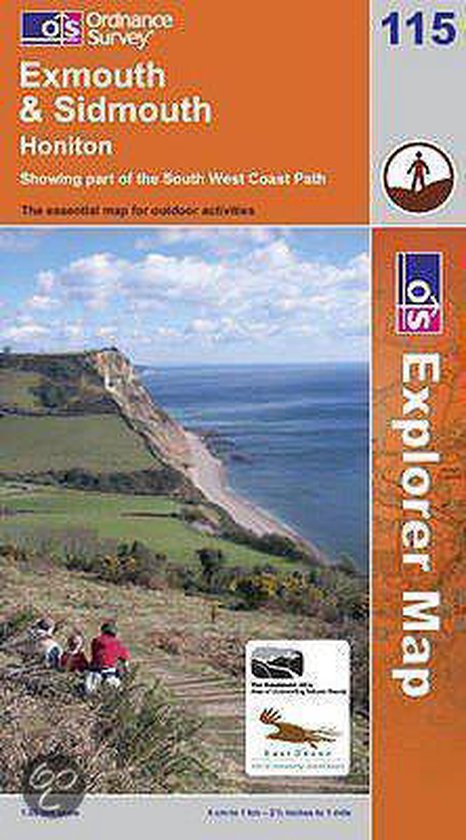 Exmouth and Sidmouth, Honiton (Explorer Maps 115 Map), Ordna ... - cover