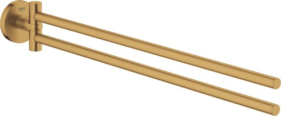 GROHE Essentials handdoekhouder met twee draaibare armen - Cool sunrise geborsteld (mat goud)