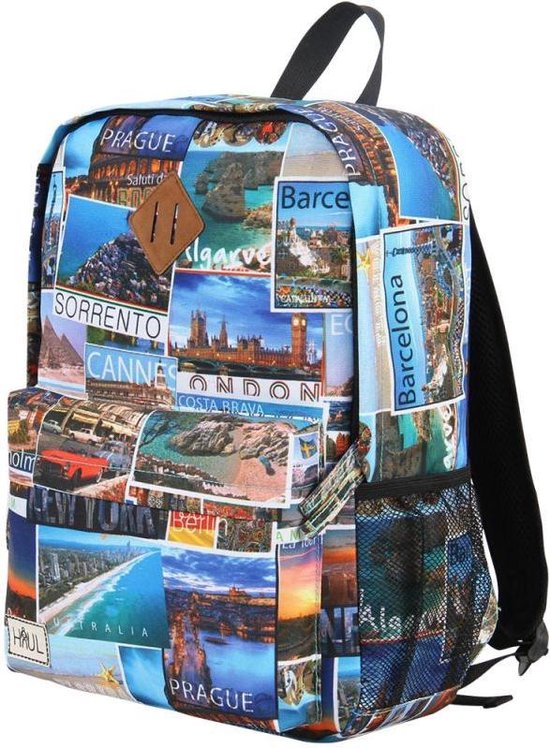 CabinMax Backpack - Sac à dos - Cartable - Carte postale avec photo - Format A4 - Léger