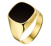 The Jewelry Collection For Men Zegelring Onyx - Goud